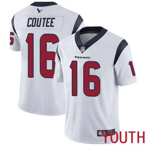 Houston Texans Limited White Youth Keke Coutee Road Jersey NFL Football #16 Vapor Untouchable->youth nfl jersey->Youth Jersey